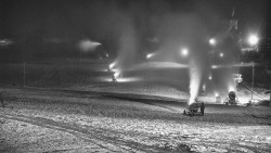 Horní část sjezdovky skiareálu Hlubočky