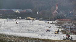 Horní část sjezdovky skiareálu Hlubočky
