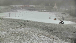 Horní část sjezdovky skiareálu Hlubočky