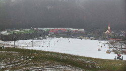 Horní část sjezdovky skiareálu Hlubočky