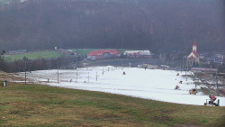 Horní část sjezdovky skiareálu Hlubočky