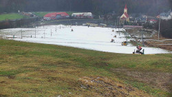 Horní část sjezdovky skiareálu Hlubočky