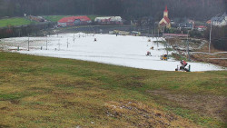 Horní část sjezdovky skiareálu Hlubočky