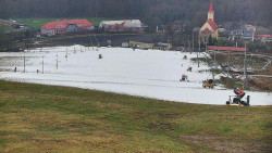 Horní část sjezdovky skiareálu Hlubočky