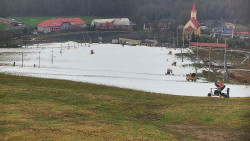 Horní část sjezdovky skiareálu Hlubočky