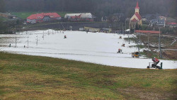 Horní část sjezdovky skiareálu Hlubočky