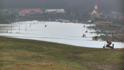 Horní část sjezdovky skiareálu Hlubočky