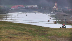 Horní část sjezdovky skiareálu Hlubočky