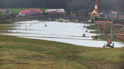 Horní část sjezdovky skiareálu Hlubočky