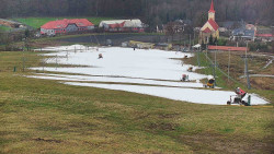 Horní část sjezdovky skiareálu Hlubočky