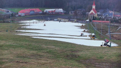 Horní část sjezdovky skiareálu Hlubočky