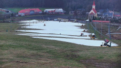 Horní část sjezdovky skiareálu Hlubočky