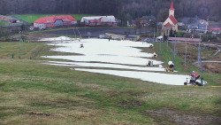 Horní část sjezdovky skiareálu Hlubočky