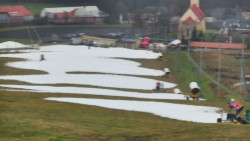 Horní část sjezdovky skiareálu Hlubočky