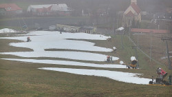 Horní část sjezdovky skiareálu Hlubočky