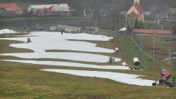 Horní část sjezdovky skiareálu Hlubočky