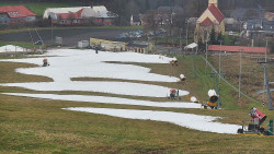 Horní část sjezdovky skiareálu Hlubočky