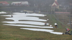 Horní část sjezdovky skiareálu Hlubočky