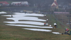 Horní část sjezdovky skiareálu Hlubočky