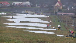 Horní část sjezdovky skiareálu Hlubočky