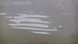 Horní část sjezdovky skiareálu Hlubočky