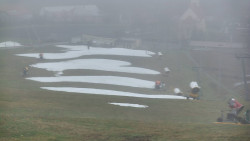 Horní část sjezdovky skiareálu Hlubočky