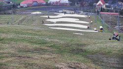 Horní část sjezdovky skiareálu Hlubočky