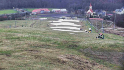 Horní část sjezdovky skiareálu Hlubočky