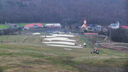 Horní část sjezdovky skiareálu Hlubočky