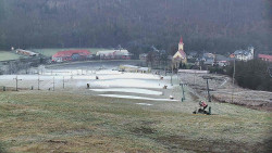 Horní část sjezdovky skiareálu Hlubočky