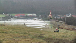 Horní část sjezdovky skiareálu Hlubočky