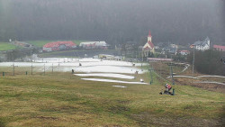 Horní část sjezdovky skiareálu Hlubočky