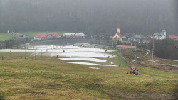 Horní část sjezdovky skiareálu Hlubočky