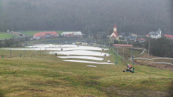 Horní část sjezdovky skiareálu Hlubočky