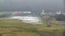 Horní část sjezdovky skiareálu Hlubočky