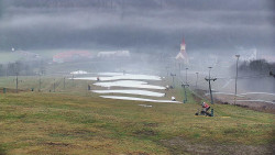 Horní část sjezdovky skiareálu Hlubočky