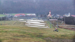 Horní část sjezdovky skiareálu Hlubočky