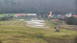 Horní část sjezdovky skiareálu Hlubočky