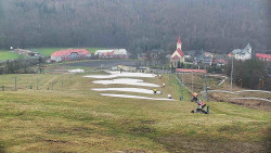 Horní část sjezdovky skiareálu Hlubočky