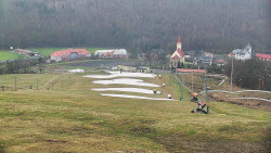 Horní část sjezdovky skiareálu Hlubočky