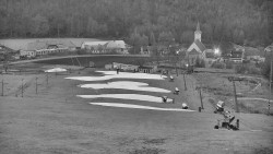 Horní část sjezdovky skiareálu Hlubočky