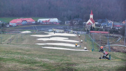 Horní část sjezdovky skiareálu Hlubočky