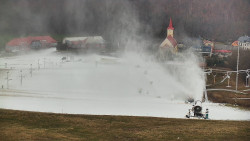 Horní část sjezdovky skiareálu Hlubočky