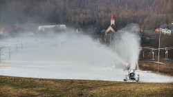 Horní část sjezdovky skiareálu Hlubočky