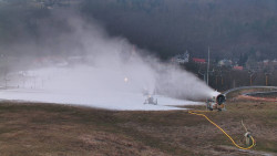 Horní část sjezdovky skiareálu Hlubočky