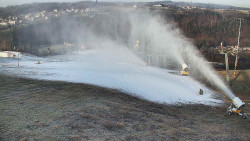 Horní část sjezdovky skiareálu Hlubočky