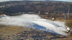 Horní část sjezdovky skiareálu Hlubočky
