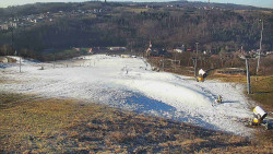 Horní část sjezdovky skiareálu Hlubočky