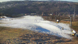 Horní část sjezdovky skiareálu Hlubočky