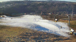 Horní část sjezdovky skiareálu Hlubočky
